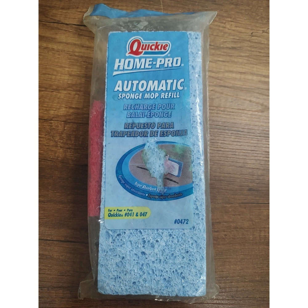Quickie HomePro Automatic Sponge Mop Refill #0472 W/ Scrubber Fits #041 & #047
